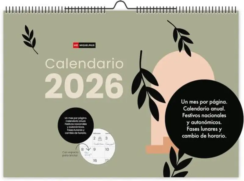 CALENDARIO PARED 2026 A3 ABSTRACT