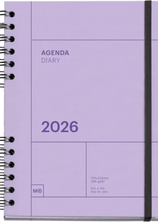 AGENDA PLUS BACK TO BASICS 2026 16,4X21,8CM D/P MALVA