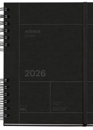 AGENDA ANUAL 2026 PLUS BACK TO BASICS SV 16,4X21,8CM NEGRO