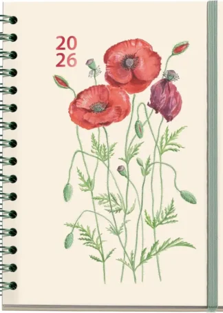 AGENDA PLUS ENTREDOS 2026 16,4X21,8CM D/P AMAPOLAS