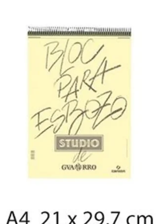BLOC ESPIRAL DE ESBOZO STUDIO A4 100H 90G. MICROP.