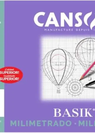 MINIPACK 12 HOJAS PAPEL MILIMETRADO A4 100G.