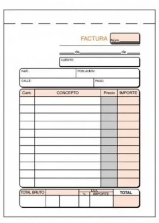 PAQ/10 TALONARIOS DE FACTURAS 1/8 NATURAL CON I.G.I.C. LOAN