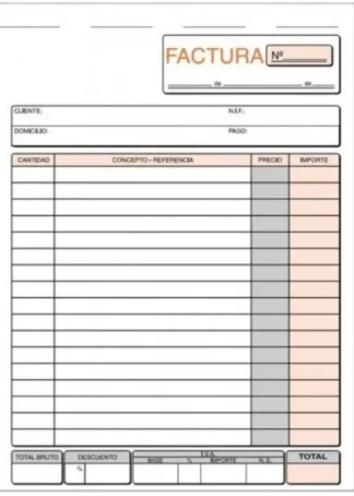 PAQ/10 TALONARIOS DE FACTURAS 1/4 NATURAL T-6 LOAN