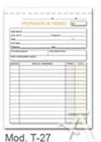 PAQ/10 TALONARIOS DE PEDIDOS 1/4 NATURAL SENCILLO