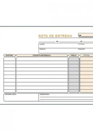 PAQ/10 TALONARIOS DE ENTREGAS 1/4 APAISADO DUPLICADO AUTOCO