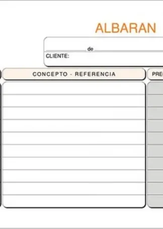 PAQ/10 TALONARIOS DE ALBARANES 1/8 APAISADO DUPLICADO AUTOC