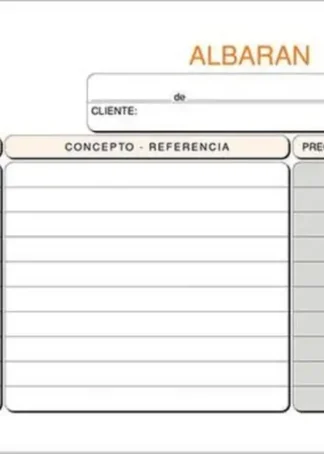 PAQ/5 TALONARIOS DE ALBARANES 1/8 APAISADO TRIPLICADO AUTOC
