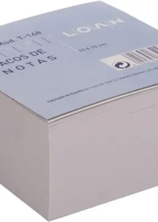 TACO DE NOTAS 500H LISO 10X10CM ENCOLADO NO ADHESIVO