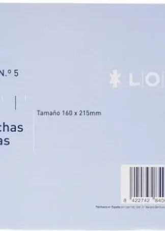 PAQ/100 FICHAS RAYADAS Nº5 16X21,5CM LOAN