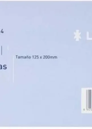 PAQ/100 FICHAS LISAS Nº4 12,5X20CM LOAN
