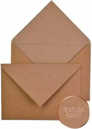 PAQ/25 SOBRES KRAFT RECICLADO RUSTICO 160X220MM 140GR.