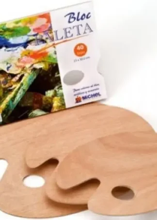 PALETA DE MADERA OVALADA 25X30CM