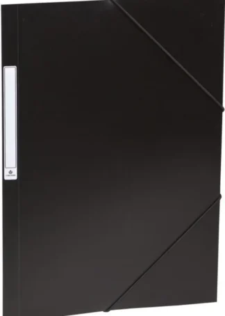 PAQ/10 CARPETAS GOMAS SOLAPAS Fº NEGRO PP OPACA CARCHIVO