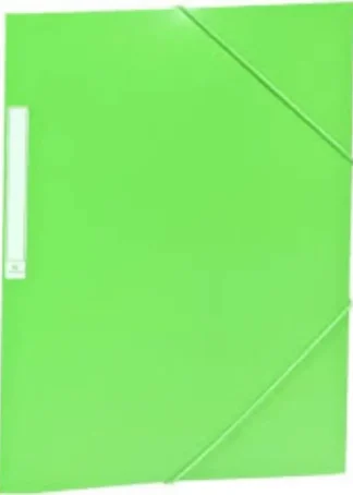 PAQ/10 CARPETAS Fº GOMAS SOLAPAS PP TRANSLUCIDO VERDE