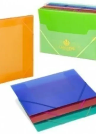 PAQ/10 CARPETAS Fº GOMAS SOLAPAS PP TRANSLUCIDO AZUL