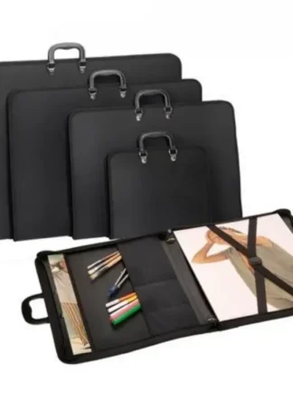 CARPETA DIBUJO A3 CON ASAS Y BANDOLERA NEGRO PP