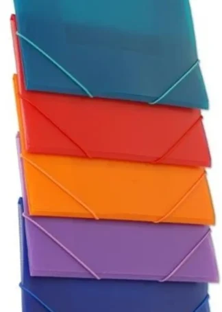 EXP 40 CARPETAS A5 GOMAS SOLAPAS PP TRANSLUCIDO SURTIDAS