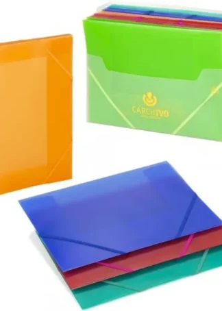 EXP 30 CARPETAS Fº GOMAS SOLAPAS PP TRANSLUCIDO SURTIDAS