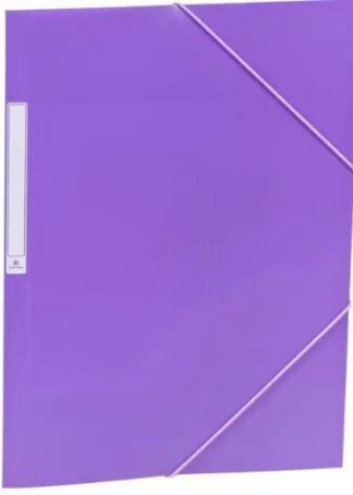 PAQ/10 CARPETAS Fº GOMAS SOLAPAS PP TRANSLUCIDO VIOLETA