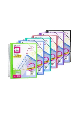 CARPETA 30 FUNDAS EXTRAIBLES A4 VERDE PORTADA CANGURO