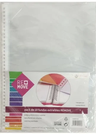 PACK 10 FUNDAS EXTRAIBLES REMOVE A4 PP CRISTAL