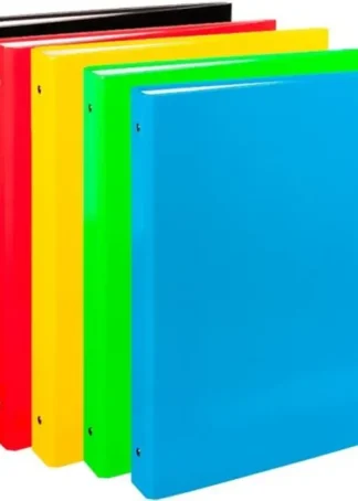 C/8 CARPETA A4 4 ANILLAS 40MM CARTON FORRADO SERIE LUZ