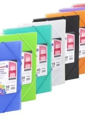 C/8 CARPETA 50 FUNDAS A4 ESPIRAL C/GOMA ARCHIVEX STAR SURTI