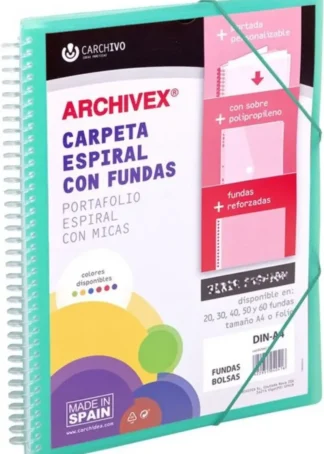 CARPETA 50 FUNDAS CANGURO A4 ARCHIVEX STAR VERDE