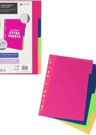 BOLSA SEPARADORES A4 EXTRA-FUERTES 10 PESTAÑAS MULTITALADRO