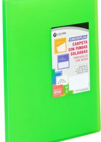 CARPETA 60 FUNDAS A4 TAPA FLEXIBLE LIMA CARCHIPLAS