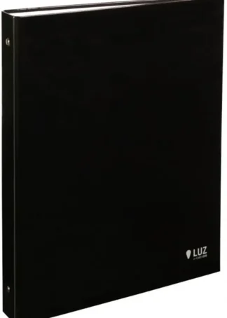 CARPETA ANILLAS 40MM A4 CARTON FORRADO LUZ NEGRO