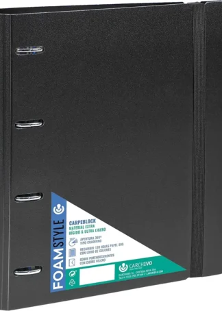 CARPEBLOCK FOAM STYLE NEGRO A4+ 4 ANILLAS 35MM CON RECAMBIO