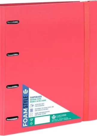CARPEBLOCK FOAM STYLE ROJO A4+ 4 ANILLAS 35MM CON RECAMBIO