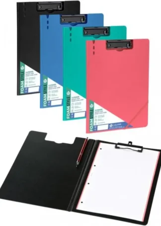 CARPETA A4 CON PINZA SUPERIOR PP RIGIDO FOAM AZUL