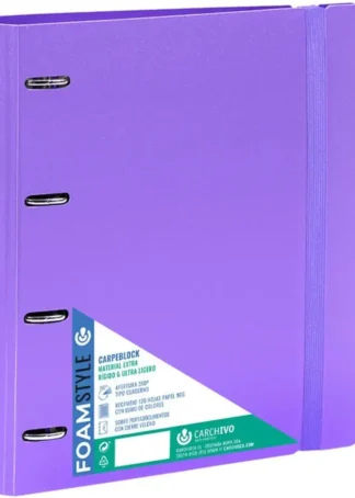 CARPEBLOCK FOAM STYLE LILA A4+ 4 ANILLAS 35MM CON RECAMBIO