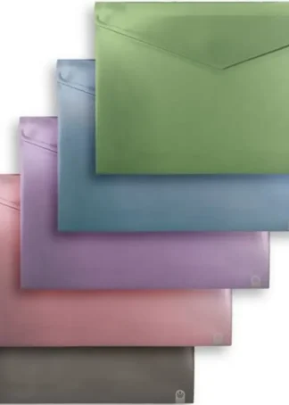 PAQ/10 CARPETA SOBRE A5 CIERRE VELCRO PP COLORES METAL