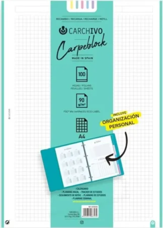 RECAMBIO A4 100H 90G CARCHIVO
