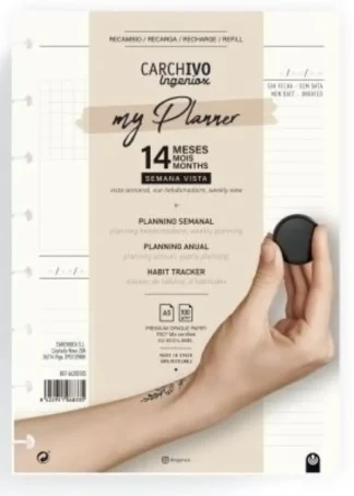 RECAMBIO A5 SEMANA VISTA MY PLANNER 144 PAGINAS