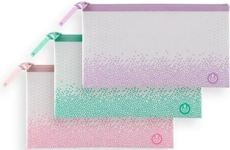 PAQ/6 BOLSA CREMALLERA A6 EVA BAG SERIE SENSE COLORES SURTI