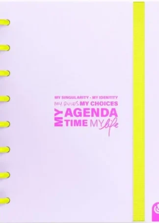 AGENDA INGENIOX SEMANA VISTA A5 NEON MALVA PASTEL