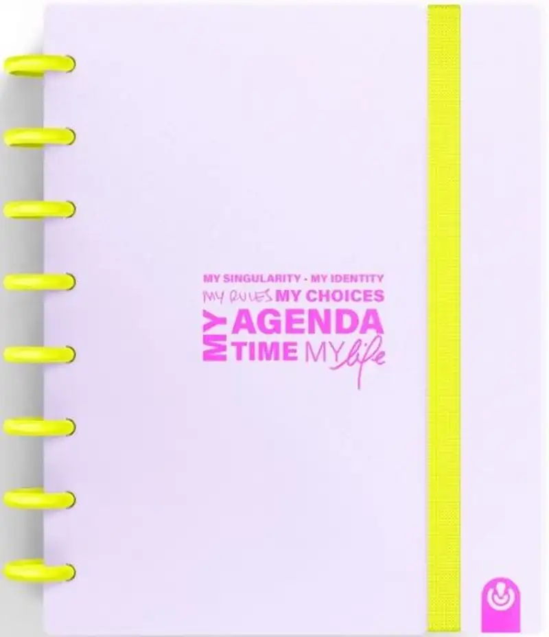 AGENDA INGENIOX SEMANA VISTA A5 NEON MALVA PASTEL