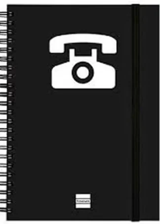 LISTIN TELEFONICO 10X15CM ESPIRAL NEGRO