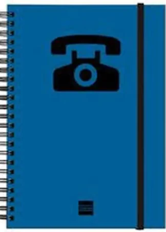 INDICE TELEFONICO 10X15CM ESPIRAL AZUL