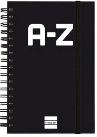 INDICE TELEFONICO A-Z 10X15CM ESPIRAL NEGRO