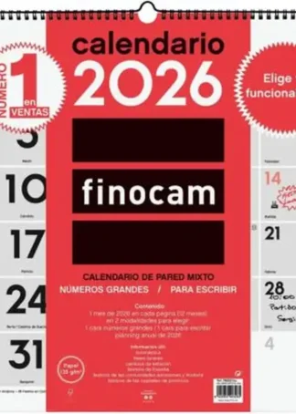 CALENDARIO DE PARED 2026 MIXTO XL