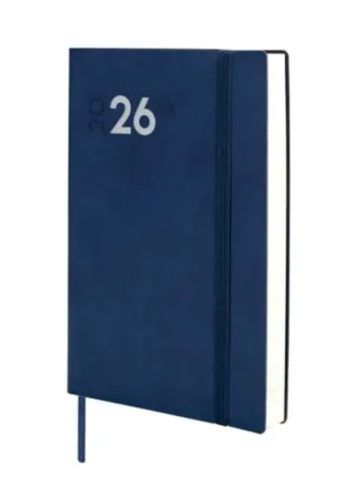 AGENDA ANUAL 2026 MARA Y4 DIA PAGINA 12X17CM AZUL