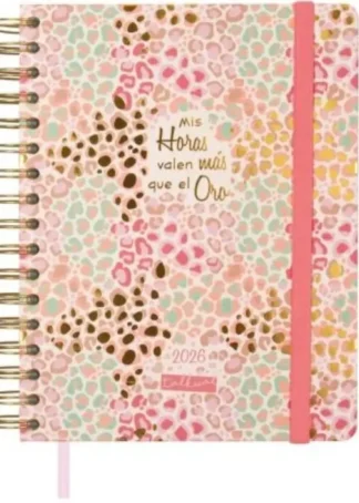 AGENDA ANUAL 2026 ESPIRAL TALKUAL D/P 15,5X21,5CM ORO