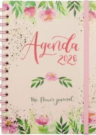 AGENDA ANUAL 2026 FLOWER JOURNAL E10 SVH ROSA