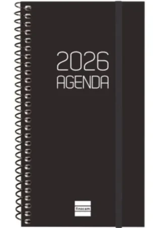AGENDA ANUAL ESPIRAL 2026 OPAQUE E9 SVH NEGRO